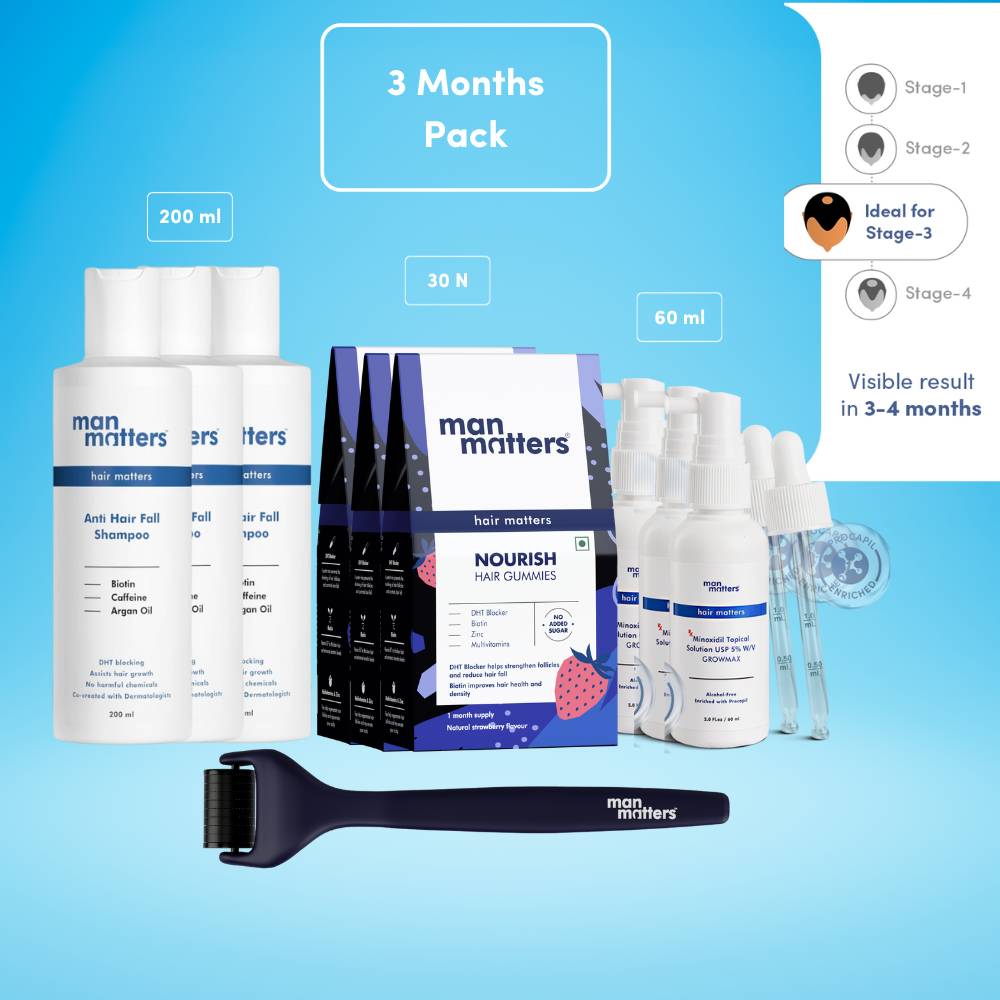 Stage 3 / Stage 4 Hairfall Solution (3 Months Pack)